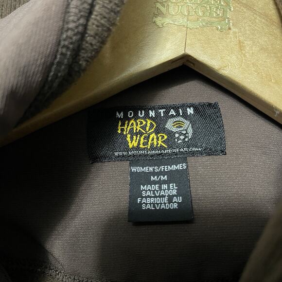 Mountain Hardware Jacket Womens Medium Brown Polartec Full Zip Knit - Picture 6 of 10